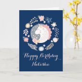 Happy Unicorn Verjaardag Kaart (Gele Bloem)