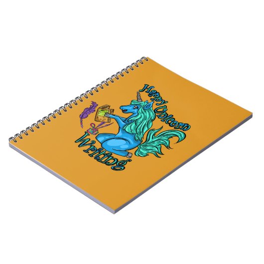Happy Unicorn Writing Spiral Notitieboek (Linkerzijde)