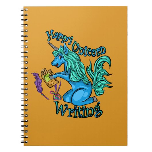 Happy Unicorn Writing Spiral Notitieboek (Voorkant)