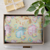 Happy Unicorns Pattern-Unicorn Love in Yellow Tissuepapier (Geschenk)