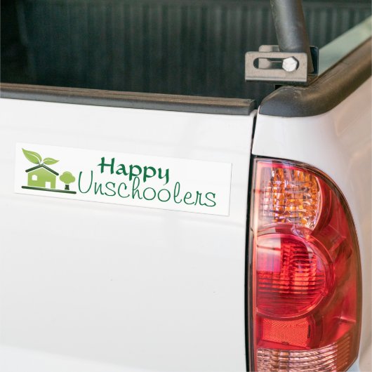 Happy Unschoolers Bumpersticker (Op Truck)
