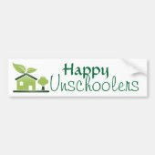 Happy Unschoolers Bumpersticker (Voorkant)