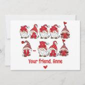 Happy V - Day Gnome Lettering Classroom Feestdagenkaart (Voorkant)