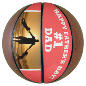 Happy Vaderdag #1 Pap voegt foto toe Basketbal (Verticaal)