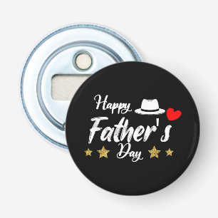 Happy Vaderdag 2025 Tshirt voor Heren Papa Opa Button Flesopener