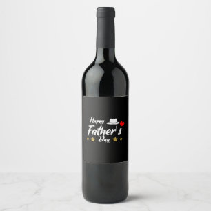 Happy Vaderdag 2025 Tshirt voor Heren Papa Opa Wijn Etiket