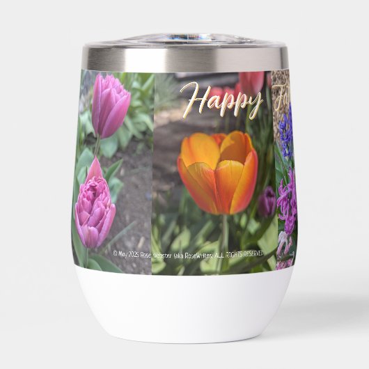 Happy Vaderdag 2025 van RoseWrites Waterfles (Voorkant)