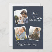 Happy Vaderdag 3 foto Vakantie Kaart (Voorkant)