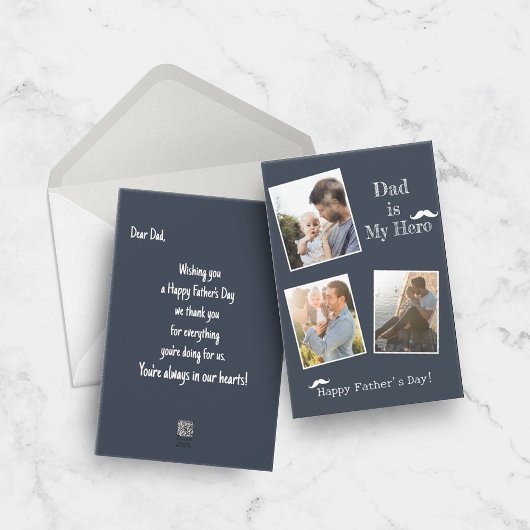 Happy Vaderdag 3 foto Vakantie Kaart