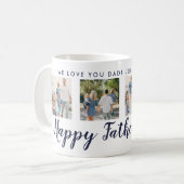 Happy Vaderdag 4 Foto Aangepaste Marine Bericht Koffiemok (Voorkant links)