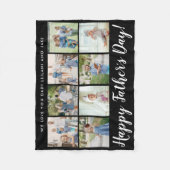 Happy Vaderdag 8 Aangepast bericht voor foto | Fleece Deken (Voorkant)