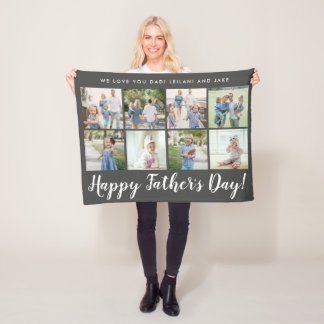 Happy Vaderdag 8 Aangepast bericht voor foto | Gri Fleece Deken