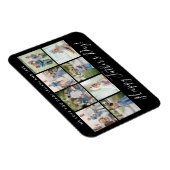 Happy Vaderdag 8-fotocollage, aangepast zwart Magneet (Rechterzijde)