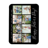 Happy Vaderdag 8-fotocollage, aangepast zwart Magneet (Verticaal)