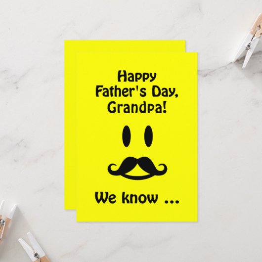 Happy Vaderdag aangepaste kaart voor iedereen (Voorkant / Achterkant in situ)