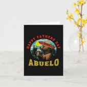 Happy Vaderdag Abuelo Bier Mok Beer Sombrero Kaart (Gele Bloem)
