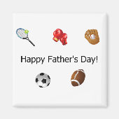 Happy Vaderdag All Round Sports Magneet (Voorkant)