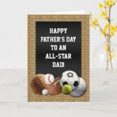Happy Vaderdag All-Star Dad Kaart (Gele Bloem)