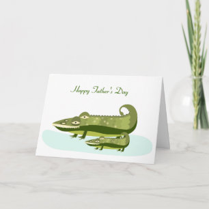Happy Vaderdag Alligator Kaart