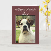 Happy Vaderdag American Bulldog wenskaart Kaart (Gele Bloem)