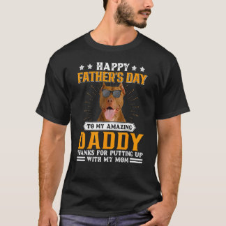 Happy Vaderdag American Pit Bull Dog Dad for T-shirt