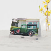 HAPPY VADERDAG! Antiek vrachtwagen, Kaart (Gele Bloem)