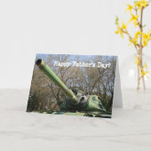 Happy Vaderdag Army Tank wenskaart Kaart (Gele Bloem)
