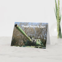 Happy Vaderdag Army Tank wenskaart