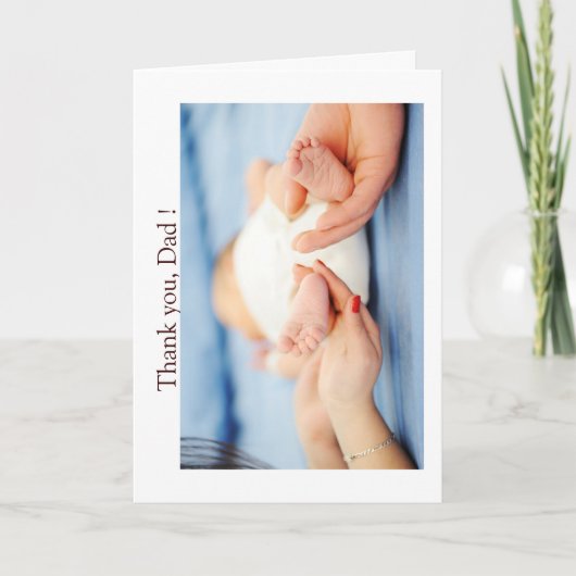 Happy Vaderdag Baby Feet Kaart (Voorkant)