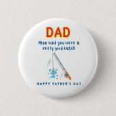 Happy Vaderdag Badge Ronde Button 5,7 Cm (Voorkant)