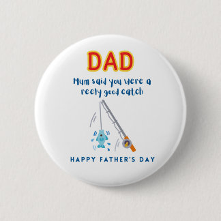 Happy Vaderdag Badge Ronde Button 5,7 Cm