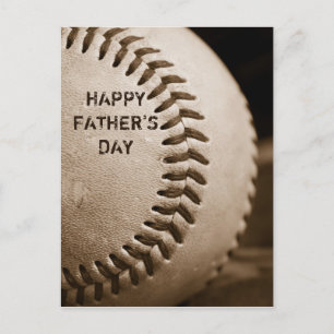 Happy Vaderdag Baseball Briefkaart