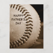 Happy Vaderdag Baseball Briefkaart (Voorkant)