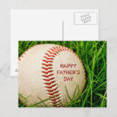 Happy Vaderdag Baseball Briefkaart (Voorkant / Achterkant)