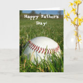 Happy Vaderdag Baseball wenskaart Kaart (Gele Bloem)