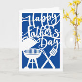 Happy Vaderdag BBQ papier uitgesneden Wenskaart Kaart (Gele Bloem)
