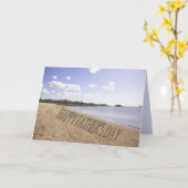 Happy Vaderdag Beach Wenskaart Kaart (Gele Bloem)