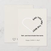 Happy vaderdag bedankkaart (Voorkant / Achterkant)