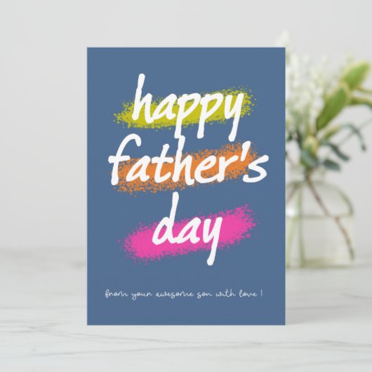 Happy Vaderdag Bedankkaart (Staand voorkant)