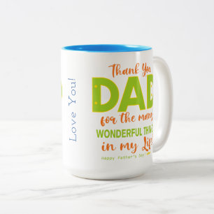 ✨Happy Vaderdag Bedankt pap tweekleurige Mok
