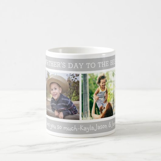 Happy Vaderdag Best Baba 4 Foto Collage   Koffiemok (Center)