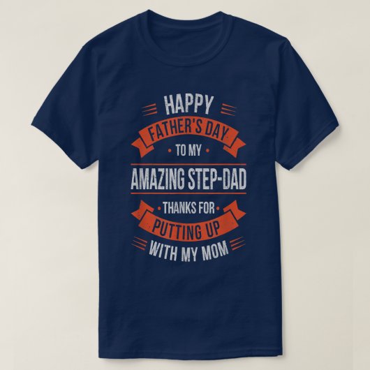 Happy Vaderdag Best Bonus Pap ooit voor Stepfat T-shirt (Design voorkant)