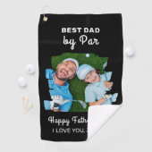 Happy Vaderdag Best Dad by Par Custom Photo Golfhanddoek (Insitu)