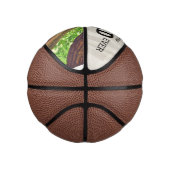 Happy Vaderdag Best Dad Ever Custom Photo Wood Basketbal (Rechts)