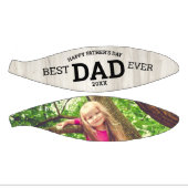 Happy Vaderdag Best Dad Ever Custom Photo Wood Basketbal (Panelen)