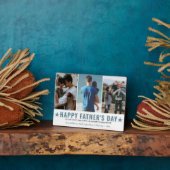 Happy Vaderdag Best Dad Oover 3 Photo Collage Fotoplaat (Zijkant)