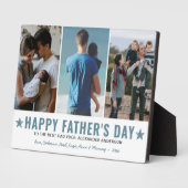 Happy Vaderdag Best Dad Oover 3 Photo Collage Fotoplaat (Zijkant)
