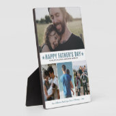 Happy Vaderdag Best Dad Oover 4 Photo Collage Fotoplaat (Zijkant)