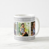 Happy Vaderdag Best Dad Oover 4 Photo Collage Koffiemok (Voorkant rechts)