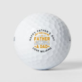 Happy Vaderdag Best Dad van Par Personalized Go Golfballen (Voorkant)